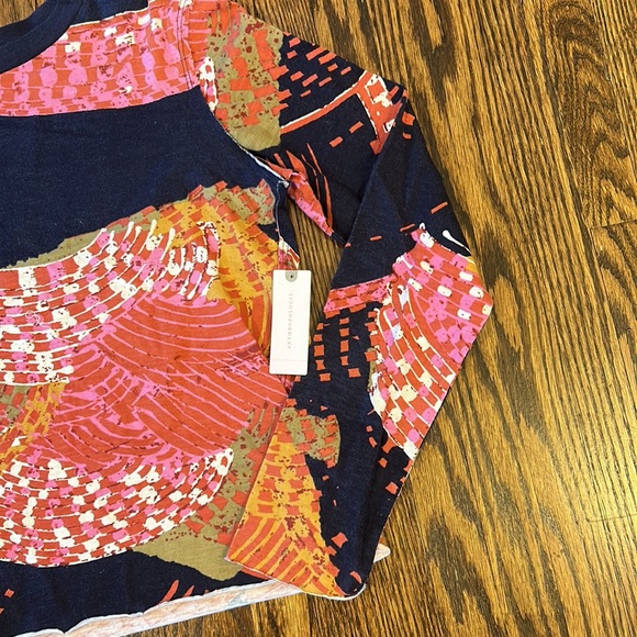 Anthropologie Multicolor Abstract Crop Top - Picture 4 of 7
